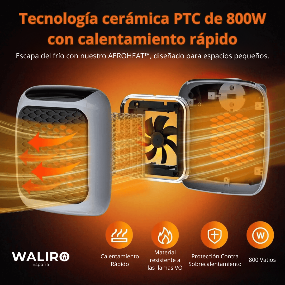 AeroHeat™ Calefactor Portátil de Pared